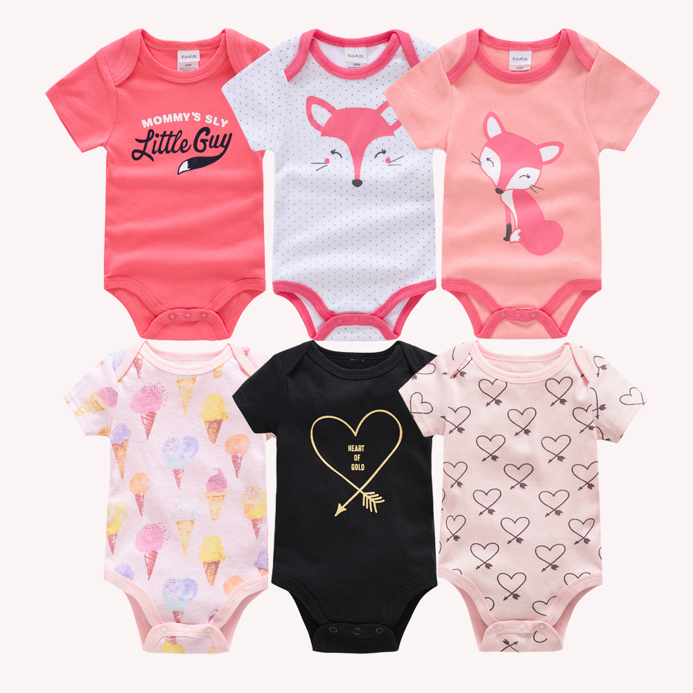Baby Clothing Next - Kavkas Baby Girls Bodysuits 6/3 pcs/lot