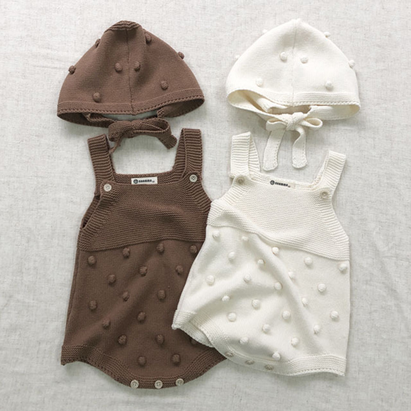 Baby Clothing Next - Summer Newborn Baby Girl Knitting Romper+Hat