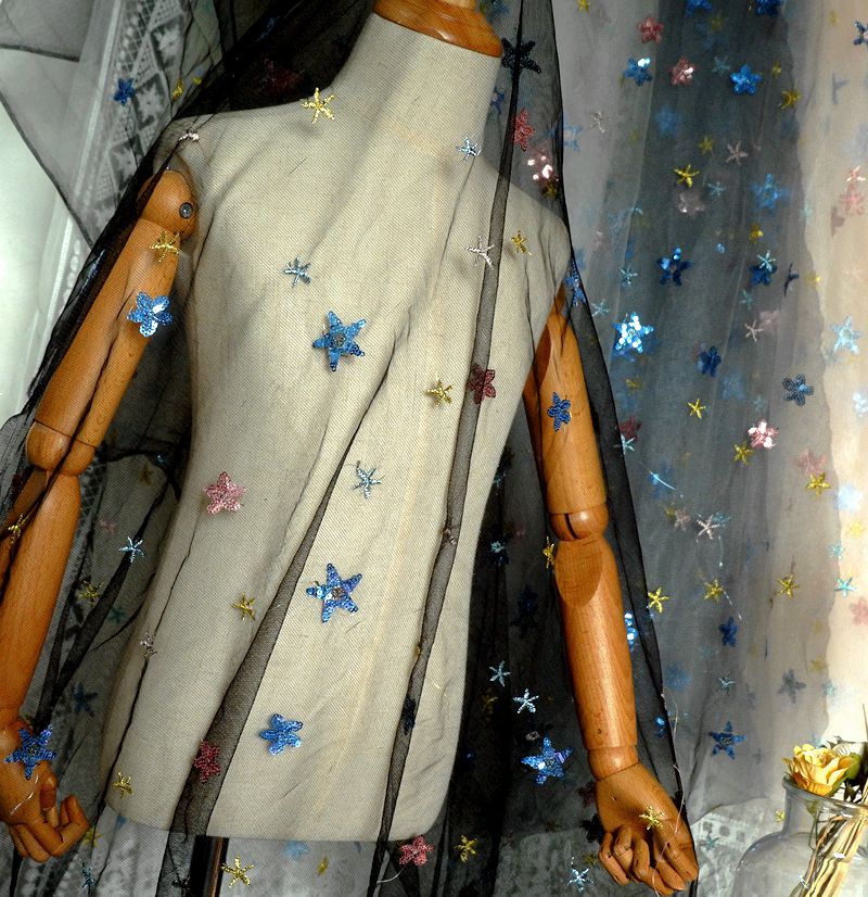 50x150cm Embroidered Star Net  - Baby Clothing Organic avaliação e preço