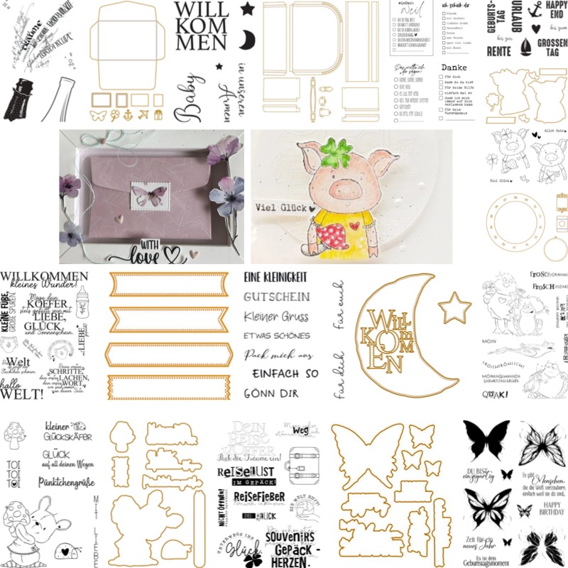 Baby Suitcase Stamps And Dies  - Baby Clothing Bag avaliação e preço