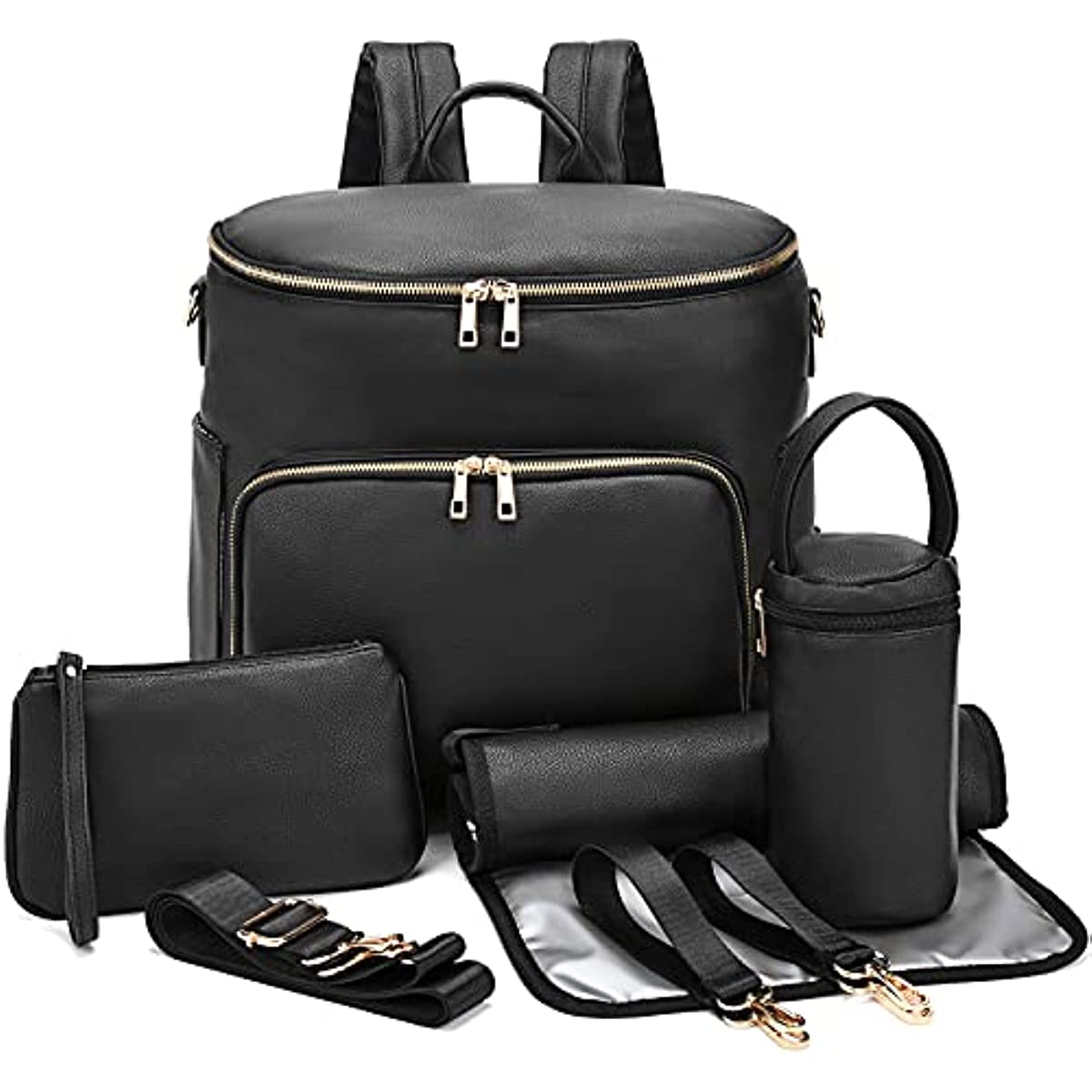 Diaper Bag Backpack Leather Ba - Baby Clothing Bag avaliação e preço