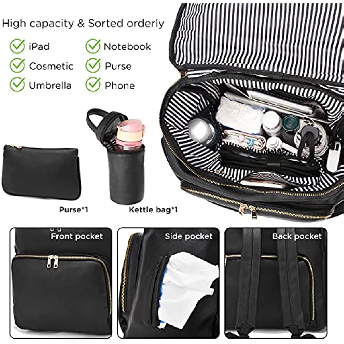 Diaper Bag Backpack Leather Ba - Baby Clothing Bag avaliação e preço