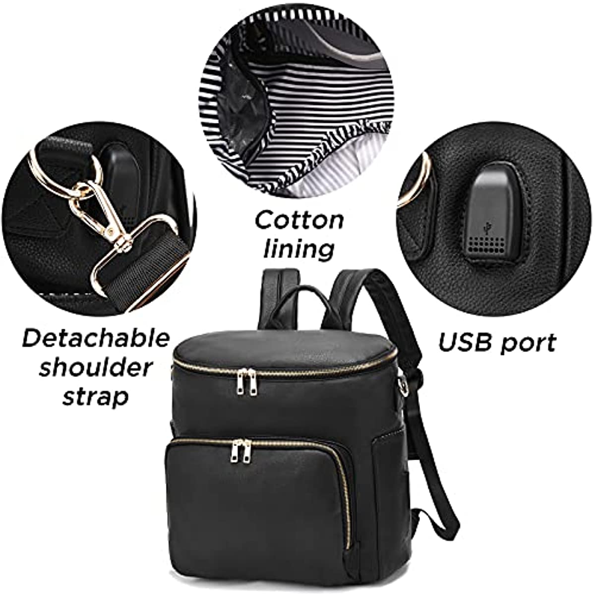 Diaper Bag Backpack Leather Ba - Baby Clothing Bag avaliação e preço