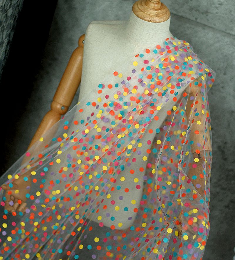 155cm Wide Colorful Polka Dot  - Baby Clothing Organic avaliação e preço