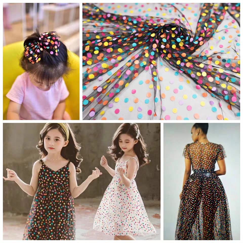 155cm Wide Colorful Polka Dot  - Baby Clothing Organic avaliação e preço